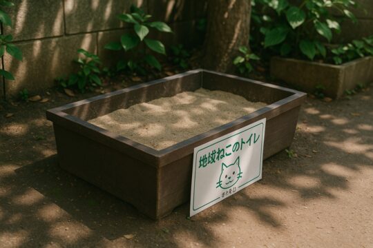 地域猫のトイレの設置方法