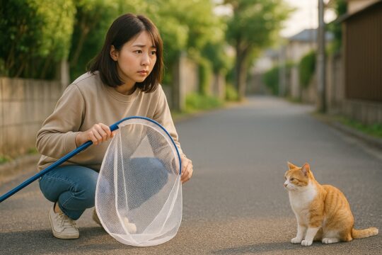 タモや魚網を使う場合の安全対策