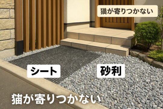 シートや砂利で猫が寄りつかない環境づくり